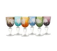 Unbekannt Ensemble de verres à vin avec pivoine coupée