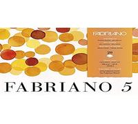 Unbekannt Fabriano 19100259 Disegno 5" Lot de 20 feuilles de carton aquarelle en papier de qualité supérieure à bords fins Blanc naturel 300 g/m² 26 x 36 cm Bloc 4 pages collées sans chlore ni acide