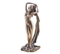 Unbekannt Femme nue tenant son voile au-dessus de sa tête, Figurine, Sculpture