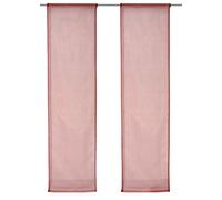 Unbekannt Home Fashion 86518-156 Panneau Coulissant Lot de 2-Organza uni 245 x 60 cm