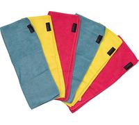 Unbekannt Petex 432260 Chiffon de Nettoyage Microfibre, Lot de 6, env. 40 x 30 cm Rouge Jaune, 2 x Bleu