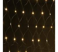 Unbekannt Réseau de lumière 160 LED Blanc Chaud 2x1m Éclairage pour extérieur et intérieur Décoration de Jardin Lampe Guirlande Lumineuse Rideau Lumineux