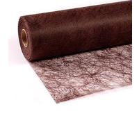 Unbekannt Sizoflor® - Chemin de Table en Non-tissé - 25 m x 30 cm - Marron Chocolat - Marron foncé - pour Mariage et Noël