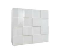 Unbekannt Vente-Unique - Buffet Haut Calisto - 2 Portes - Blanc laqué