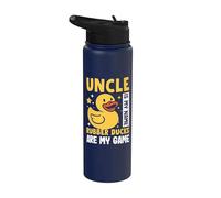 Uncle is my Name Canards en caoutchouc sont mon jeu Canard en caoutchouc Stainless Steel Insulated Water Bottle