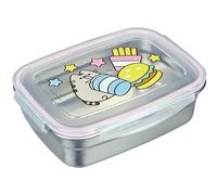 Undercover - Boîte à lunch Pusheen avec joint en caoutchouc - en acier inoxydable - capacité 550 ml - boîte à sandwichs pour l'école - boîte à lunch pour enfants, Argent