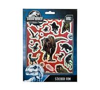 Undercover JURP0061 - Jurassic World - Lot de 7 Feuilles d'autocollants métalliques - Environ 16,6 x 22,3 cm