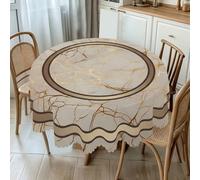 Une nappe élégante en marbre doré faite de tissu de polyester durable pour un nettoyage facile. Convient à diverses occasions telles que les mariages, les banquets, les dîners de fête, etc., c'est une