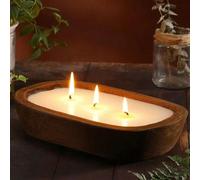 Une nouvelle bougie parfumée en forme de bateau en bois, le choix parfait pour les cadeaux de fête, la décoration des vacances et l'éclairage de la maison. Cette bougie parfumée en bol en bois convien