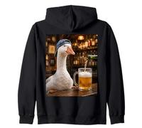Une oie Buvant de la bière, drôle et Stupide Sweat à Capuche