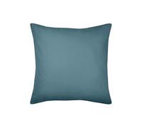 Une Taie d'oreiller Couleur Bleu en coton Bio