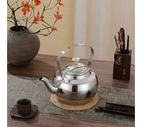 Une théière, cafetière en acier inoxydable renforcée pour la cuisine, le salon et la salle à manger, avec filtre, convenant pour infuser le thé, le café, le lait, le jus et adaptée aux événements exté
