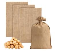 UNGFEI Lot de 4 sacs en jute - 65 x 135 cm - Utilisables comme jardin, protection hivernale et sac de transport, sacs de sable d'inondation, sacs de collecte des feuilles