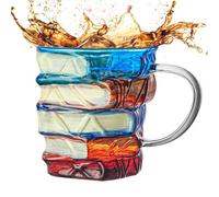 Ungtyb Book Coffee Mug - Painted Book Tea Cup | Vintage Drinkware Tumbler for Readers, Writers & Books Lovers, Home Decor, Birthday Gift, Coffee, Tea, Juice, Milk, Library & Office Use