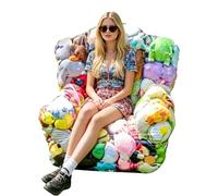 Ungtyb Canapé de Rangement Peluches,Organisateur Pliable pour Poupées Douces | Pouf Organisateur De Peluches - pour Adolescents Adultes Parents Collectionneurs Maison Crèche Chambre Bureau Salle De