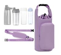 Ungtyb Porte-bouteille isotherme avec cordon de serrage et poche - Pour salle de sport, randonnée, voyage, plein air, plage, bureau, école, voiture, croisière, marche, sac à dos , bagages