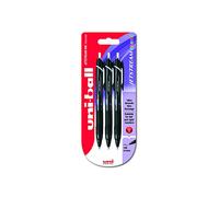 uni-ball 153528811 Jetstream Sport Colours SXN150C Emballage Blister de 3 Stylos roller rétractables encre Super Ink pointe 0,7 mm Noir