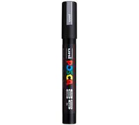 Marqueur posca pc5m gouache encre inodore toutes surfaces pointe moyenne conique couleur opaque couvrante argent