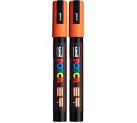 uni-ball 182514 - Marqueur POSCA à pointe ogive moyenne - orange (Lot de 2)