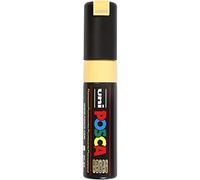 Uni-Ball 182674 - Marqueur POSCA à pointe biseautée large, orange pâle néon | Marqueur à pointe biseautée de 8 mm pour presque toutes les surfaces