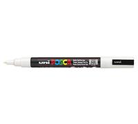 Uni-Ball 186501 - Marqueur POSCA PC-3M, avec pointe ogive fine 0.9 -1.3 mm, blanc, 1 pièce