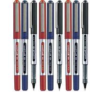 Uni Ball Assortiment de couleurs Eye Micro Stylo roller Pointe métal 0,5 mm Pointe 0,2 mm Line Base d'Eau Pigment Uni Système de débit d'encre imperméable fadeproof UB-150 (3 de chaque couleur - rouge noir bleu - 9 stylos)