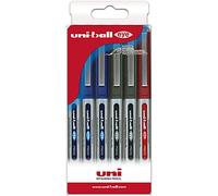 Uni-ball Coffret 6 roller encre liquide UB-150 couleurs assorties