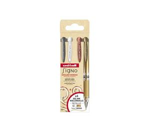 Uni-ball Coffret Rollerball encre gel Signo Broad UM-153 4P SET NO1 1,0 mm couleurs assorties