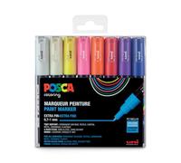 Posca Marqueurs PC-1MC – Pointe conique extra-fine 0,7–1 mm – Boîte 16 coloris assortis