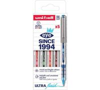 Uni-Ball Etui De 5 Rollers Encre Liquide Eye Ub157e Pointe Moyenne Assorti Fun