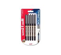Uni-Ball Eye Broad UB-150-10 Lot de 5 stylos roller Pointe 1 mm Encre noire