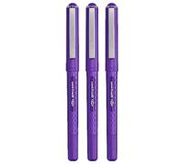 Uni Ball Eye Designer UB-157D Lot de 3 stylos rollers violets, pointe fine 0,7 mm, largeur de trait 0,5 mm, série design, séchage rapide, encre pigmentée