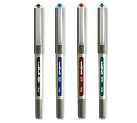 uni-ball EYE UB-157 Lot de 4 stylos roller Pointe 0,7 mm Noir, Bleu, Rouge, Vert