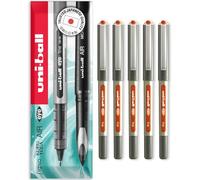uni-ball EYE UB-157 Lot de 5 stylos rollers à pointe 0,7 mm dans un emballage cadeau Orange
