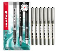 uni-ball EYE UB-157 Lot de 6 stylos roller Pointe 0,7 mm Noir