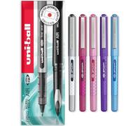 uni-ball EYE UB-157D Lot de 5 stylos roller à encre liquide Pointe 0,7 mm Emballage cadeau Multicolore