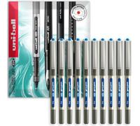 uni-ball EYE UB-157E Lot de 10 Rollers 0,7 mm Encre Bleu Clair | Encre résistante à la décoloration, à l'eau et aux produits chimiques, débit constant lisse, formule sans acide