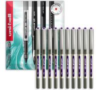 uni-ball EYE UB-157E Lot de 10 Rollers 0,7 mm Encre violette | Encre résistante à la décoloration, à l'eau et aux produits chimiques, débit constant lisse, formule sans acide