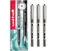 uni-ball EYE UB-157e Lot de 3 stylos roller Encre noire 0,7 mm | Système d'encre uni-flow constant, performance lisse, lignes claires et constantes, niveau d'encre visible