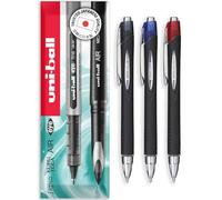 uni-ball Jetstream SXN-210 RT Lot de 3 stylos roller rétractables à pointe de 1 mm dans une enveloppe emballage cadeau Multicolore