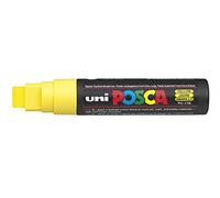 UNI-BALL Lot de 10 Marqueurs Pte rectangulaire extra-large POSCA PC17K 15mm Jaune
