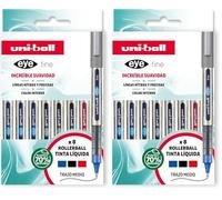 uni-ball Lot de 16 stylos rollers encre liquide UB-157 couleurs basiques