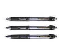 UNI-BALL Lot de 3 1x Stylo bille Rétractable POWER TANK SN-220 Noir