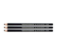 UNI-BALL Crayons gras DERMATOGRAPH 7600 Multi support Taille facilitée Noir – Lot de 6