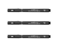 UNI-BALL Lot de 3 marqueurs à pointe ultra fine 0,2 mm Encre noire