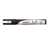 UNI-BALL Lot de 3 Marqueurs craie Pte conique moyenne CHALK Marker PWE5M 1,8-2,5mm Noir