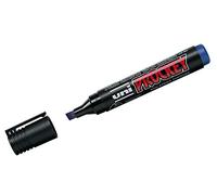 UNI-BALL Lot de 3 Marqueurs PROCKEY PM126 Pte biseautée large 5,7 mm Bleu