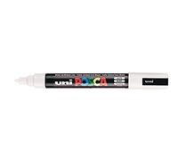 UNI-BALL Lot de 3 Marqueurs Pte conique moyenne POSCA PC5M 1,8 - 2,5mm Blanc