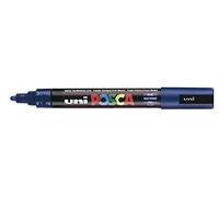 UNI-BALL Lot de 3 Marqueurs Pte conique moyenne POSCA PC5M 1,8-2,5mm Bleu Foncé