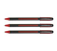 UNI-BALL Lot de 3 Rollers encre gel Jetstream 101 SX101/10 pointe moyenne 1mm rouge